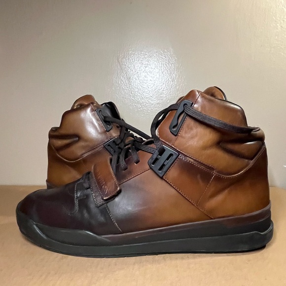 Authentic Louis Vuitton Men’s High Top Leather Sneakers size 12 - Picture 1 of 11